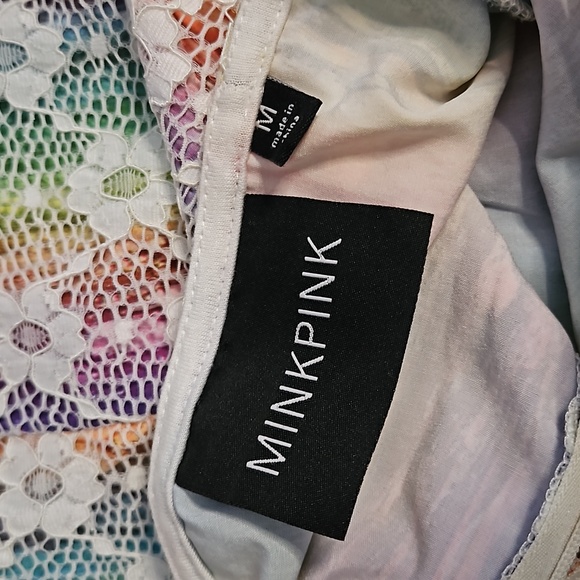 Rainbow Skirt with White Lace Overlay - Picture 3 of 3